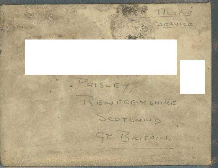 A picture of the front of the envelope